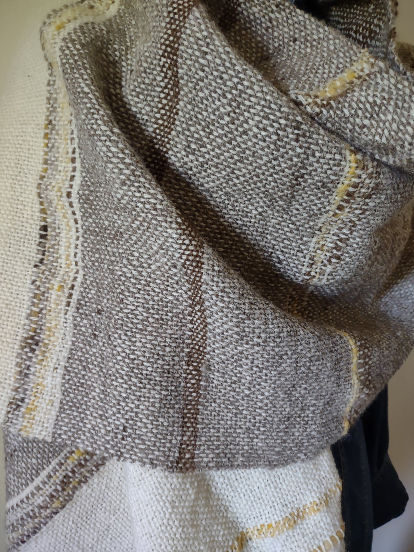 "Gold & Honey" - large handwoven shawl