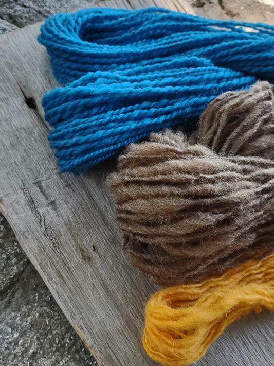 Handspun yarn, Corriedale wool 